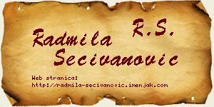 Radmila Sečivanović vizit kartica
